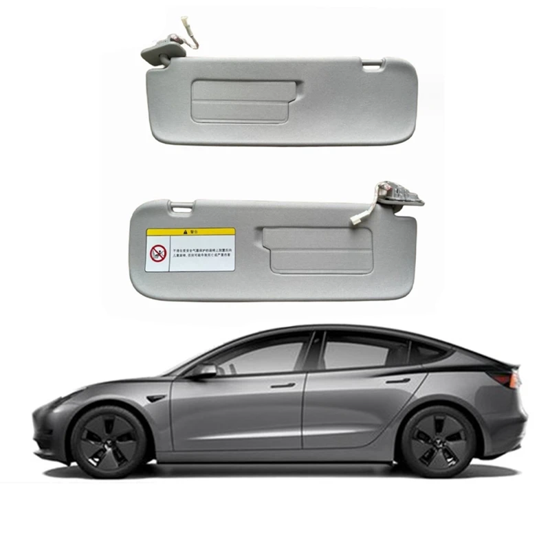 Car Sunvisor Sunshade For Tesla Model 3 2017-2023 Sun Visor With Mirror Light Car Accessories 149040631D 149040541D