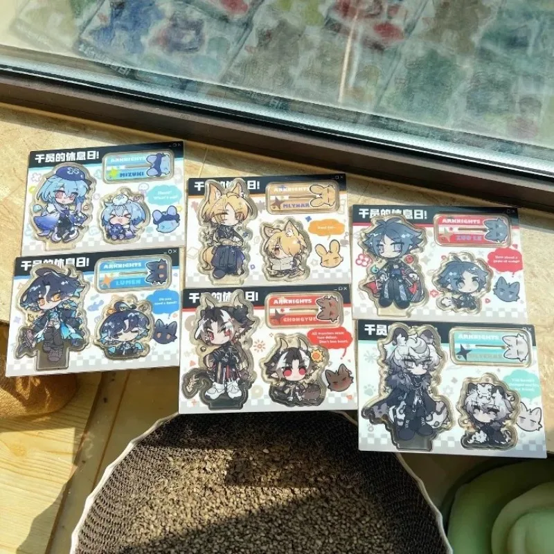 Arknights Acrylic Standee Keychain Mizuki Mlynar Lumen SilverAsh Off-Duty Operators Series Merch Desktop Display Cabinet Decor