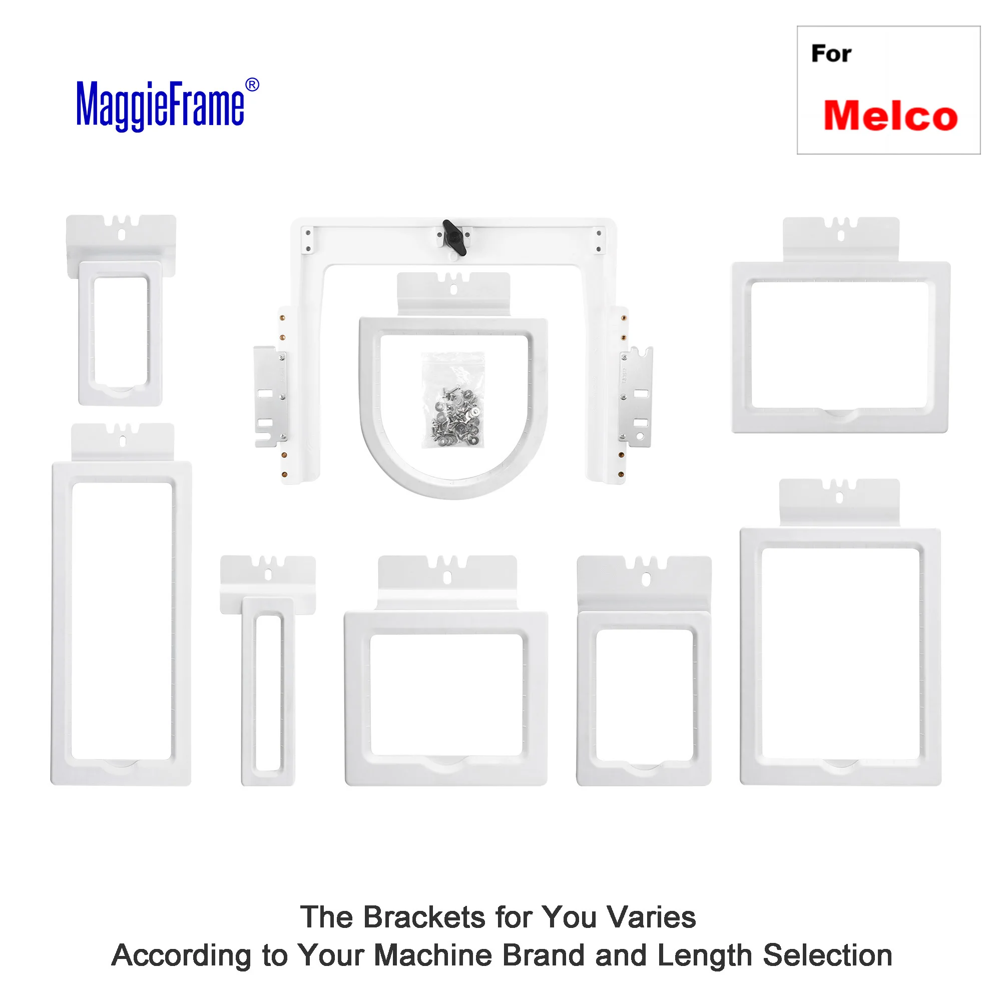 8in1 Fast Magna Frame Magnetic Frame Hoop for Melco EMT16X EMT16 Plus Amaya XT Bravo etc. Embroidery Machine