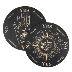 Wichelroedelopen Waarzeggerij Slinger Board Moon Star Houten Plaat Fatima Eye Mystery Meditatie Mat Hekserij Altaar Supplies Home Decor