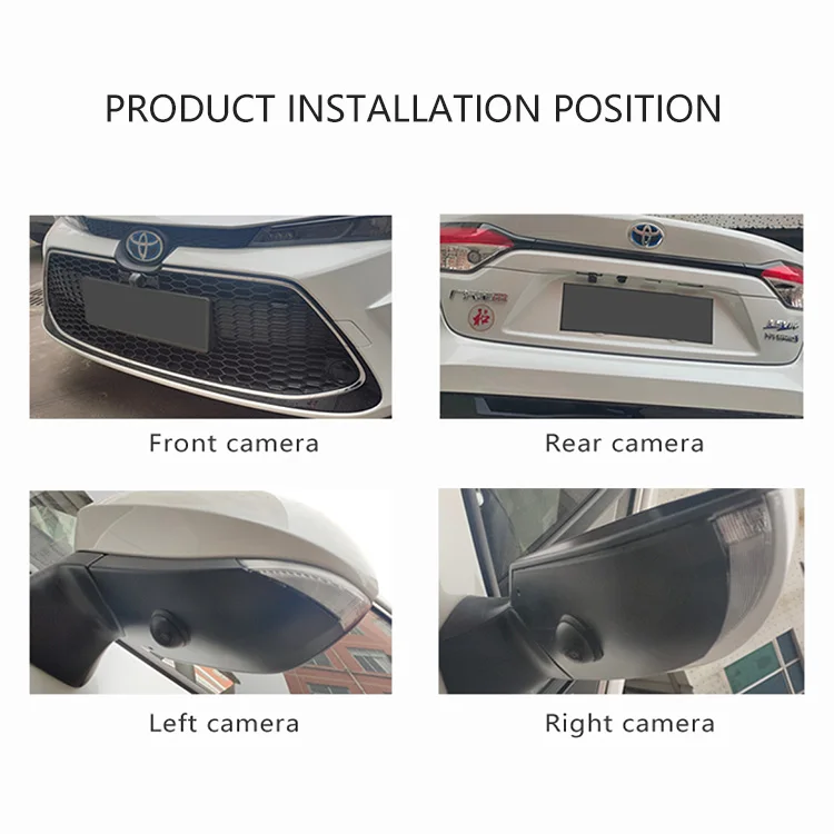 3D 360 Degree Round Rear View Surround Car DVR Reverse 4  Kit Parking Sensor System 24Truck Backup Side 360 Car