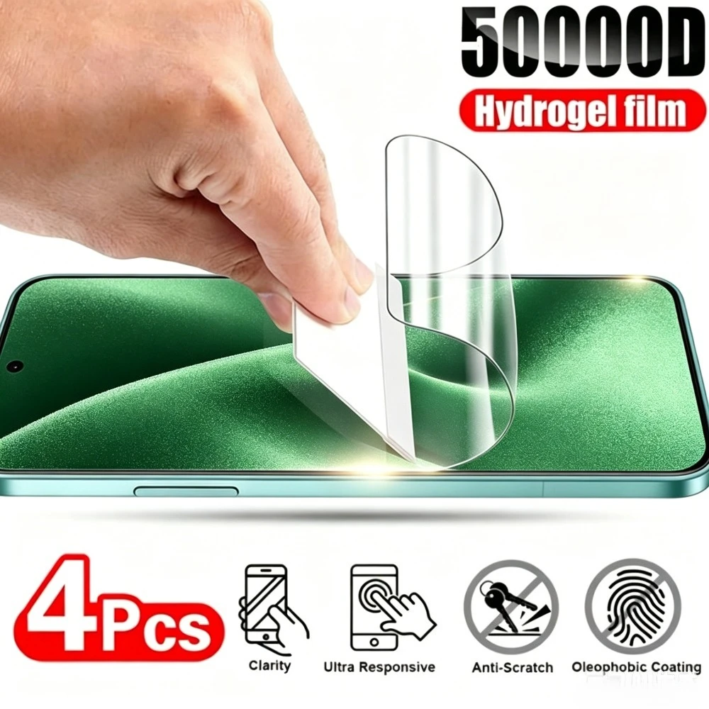 

4Pcs Ultra Clear Hydrogel Film for Poco X8 Pro Max X7 X6 X5 Pro X4 X3 Screen Protector for Poco F8 F7 Ultra F7 F6 F5 Pro F4 GT