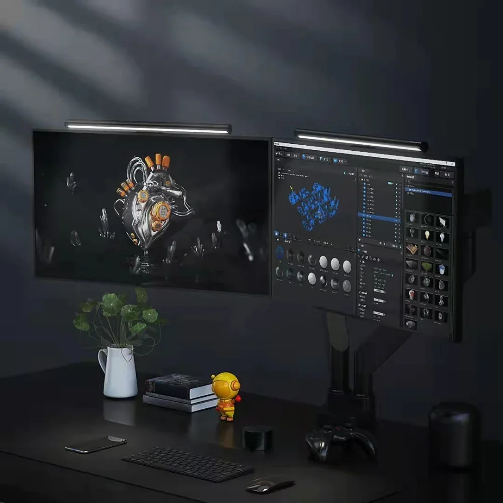 Laimeishi computer screen hanging light, eye protection and anti-reflection, office screen fill light artifact