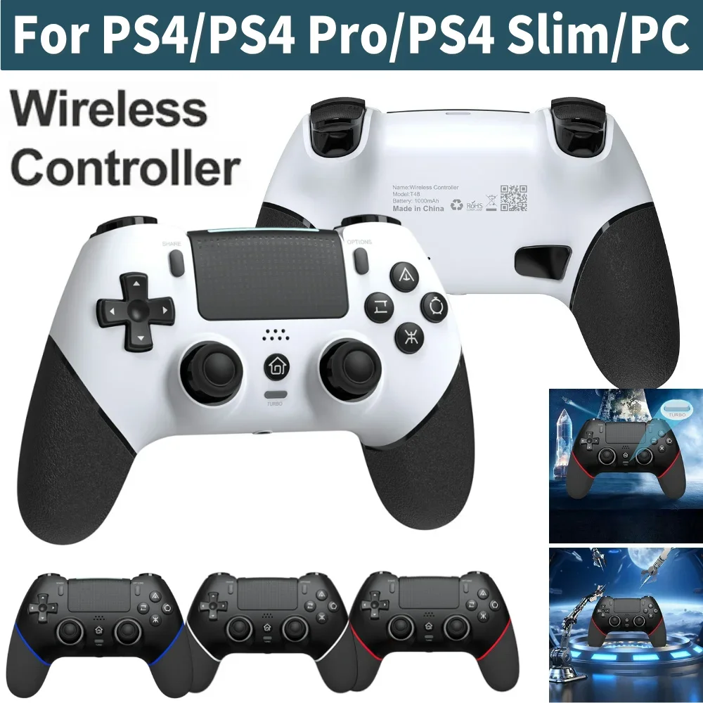 

Controller for Sony PS4 Pro Slim PC Joystick Gamepad Wireless Bluetooth Joy Pad 6 Axis Dual Vibration Hall Effect Joystick