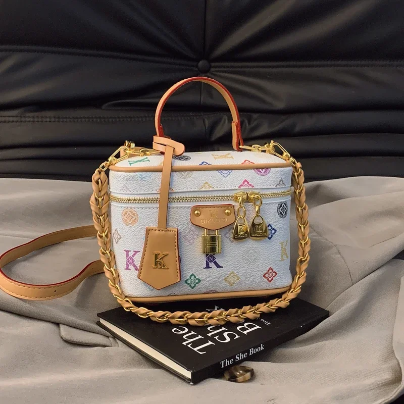 Borsa a tracolla con cerniera in pelle di nuova stilista per donna - Borsa a tracolla classica ed elegante con borsa a tracolla