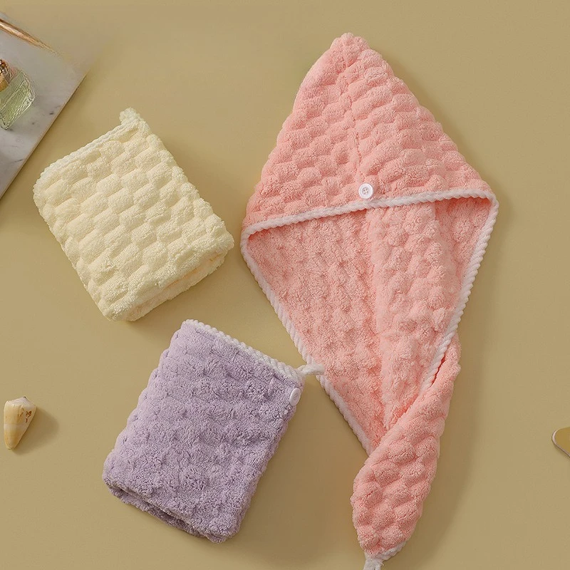 Haartrockentuch, Korallenfleece, Haartrockentuch für Frauen, Schnelltrocknend ohne Haarausfall, Haartrockentuch, Shampoo-Tasche, Haartuch