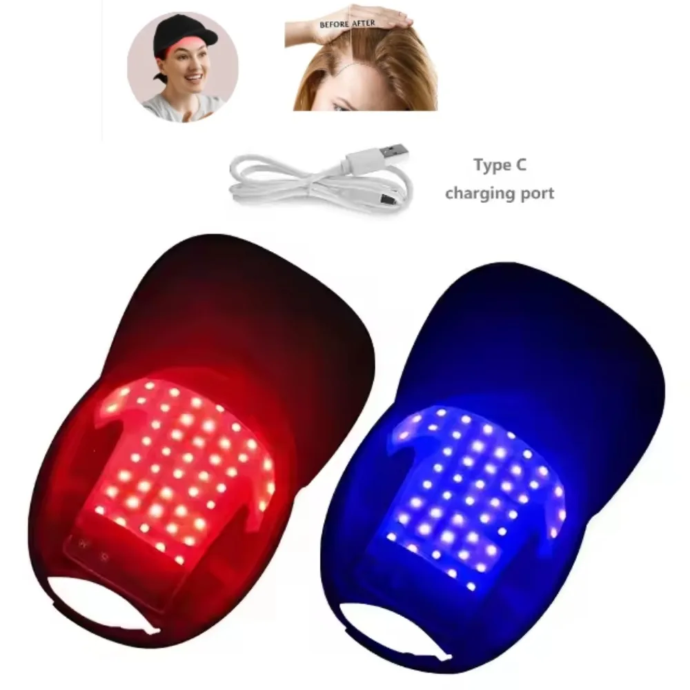 NEW 48 LEDs Infrared Red & Blue Light Therapy Cap Relieve Dizziness Headache Hat ,Treatment Regrowth Hair growth Anti-Hair Loss