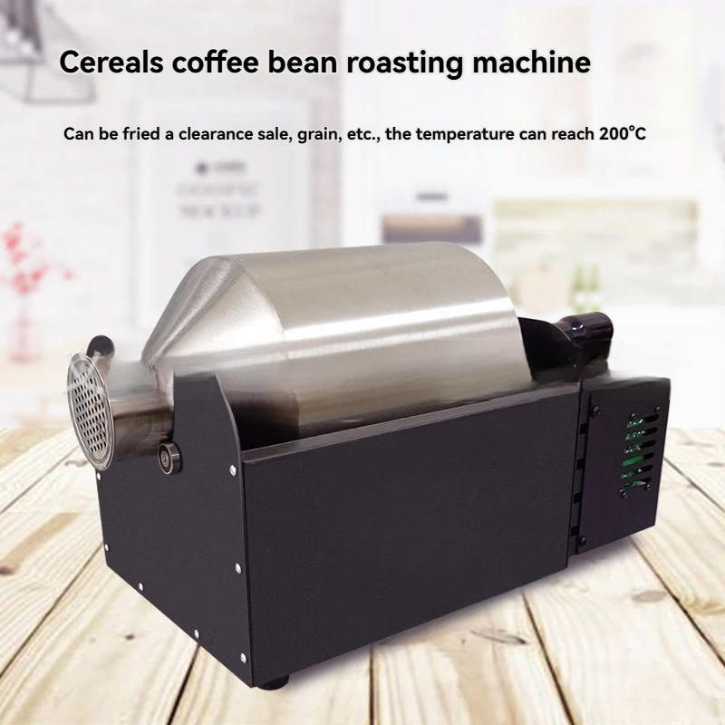 #￥Automatic Nut Roaster Machine, Home Use Small Stir Fryer for Seeds Nuts Grains, Commercial Stirring Baker for Coffee Bean