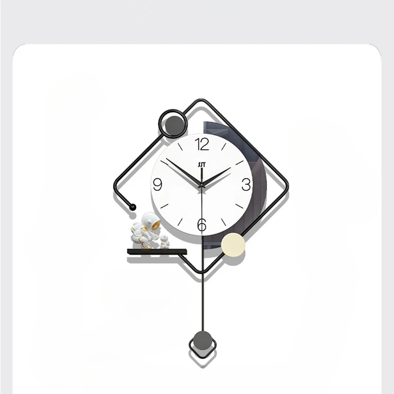 Wall Clock with astronaut design for home decoration, quartz and silent, Nordic style