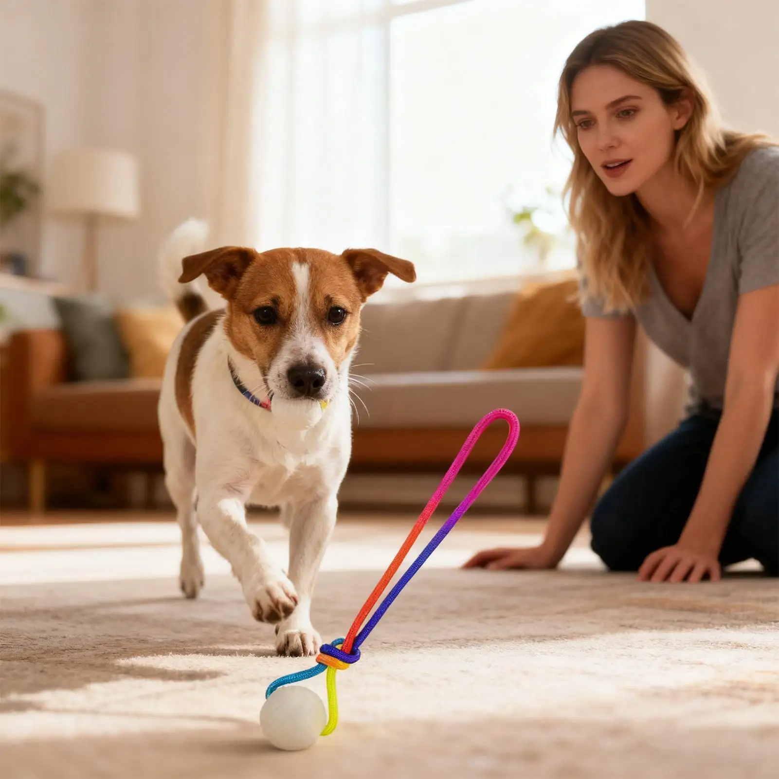 Pet Dogs Elastic Ball Glow In Dark Solid Rubber Outdoor Throwing Retrieving Bite Resistant Toy Ball