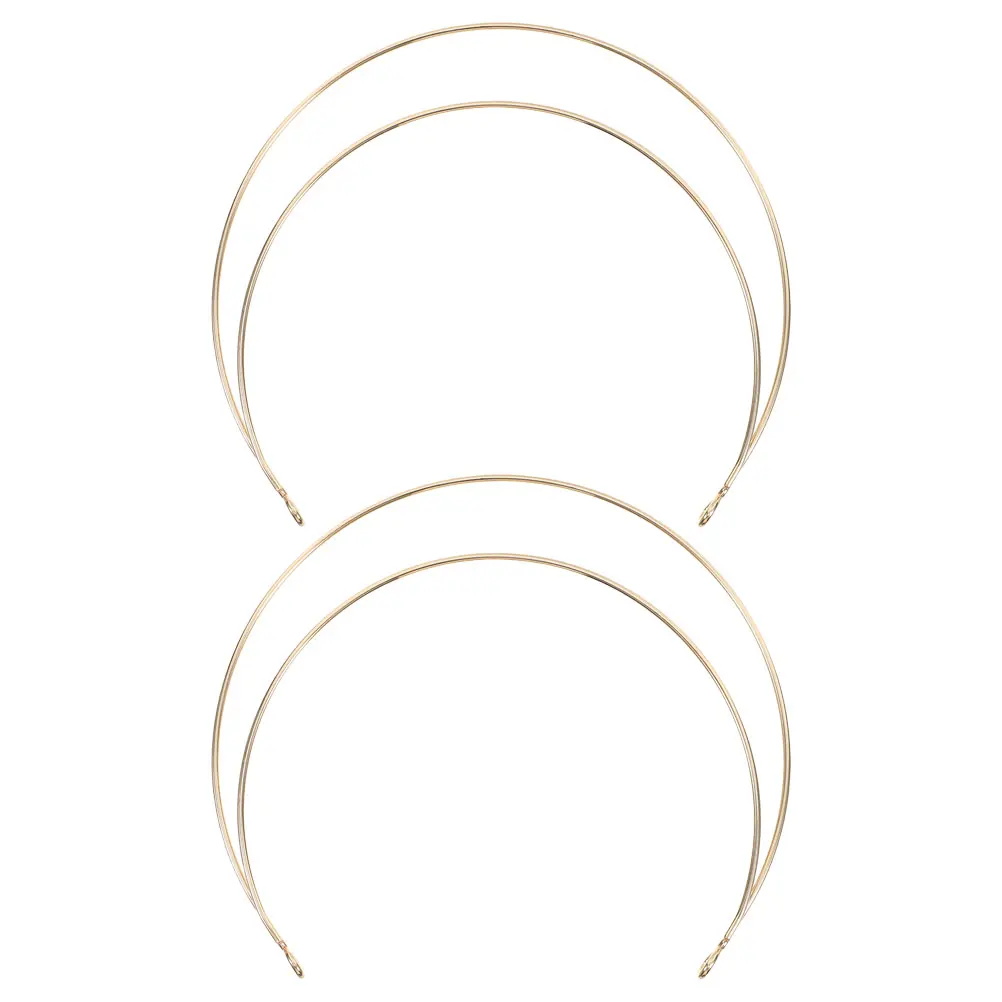 

2pcs Headband For Women Lightweight Metal Crown Hairband Elegant Wire Headpiece Fancy Costume Accessory Party