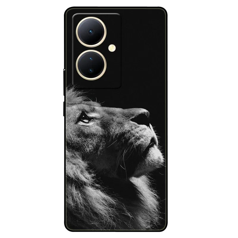 For Vivo V29 Lite 5G Case Global TPU Silicone Wolf Lions Phone Shell For VIVO V29 LITE 6.78 Funda on V29Lite Cat Animals Covers