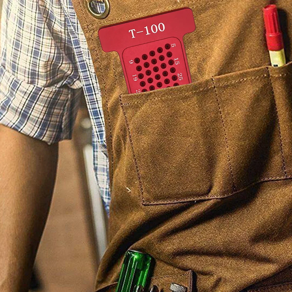 Woodworking Scribe Metric 60/100MM Precision T-Ruler Aluminum Alloy Pocket Ruler Marking Gauge Carpentry Cross Calibration Ruler