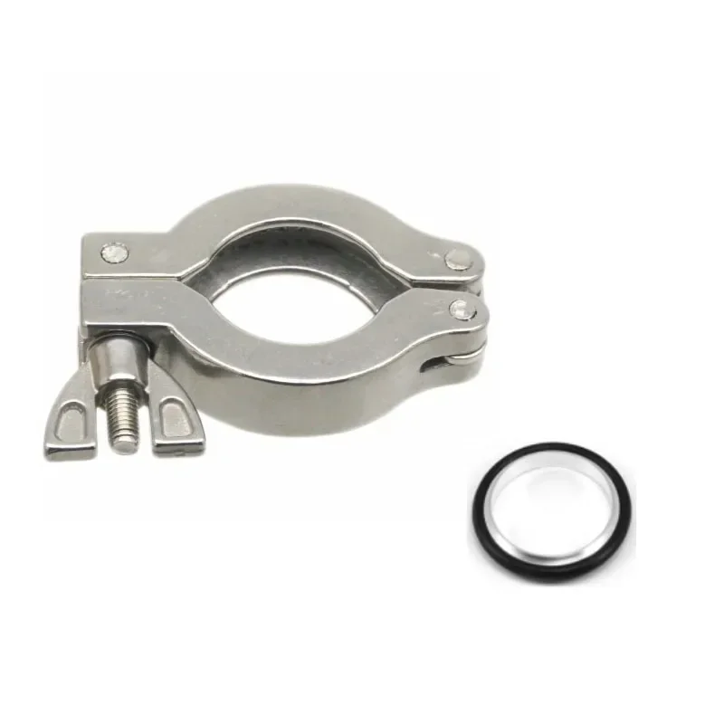 Aluminium Triclamp KF Vacuum Hinge Wing-Nut Clamp Pipe Clamp Tri Clamp Fittings with Aluminium Centering Bracket  Rubber O-Ring