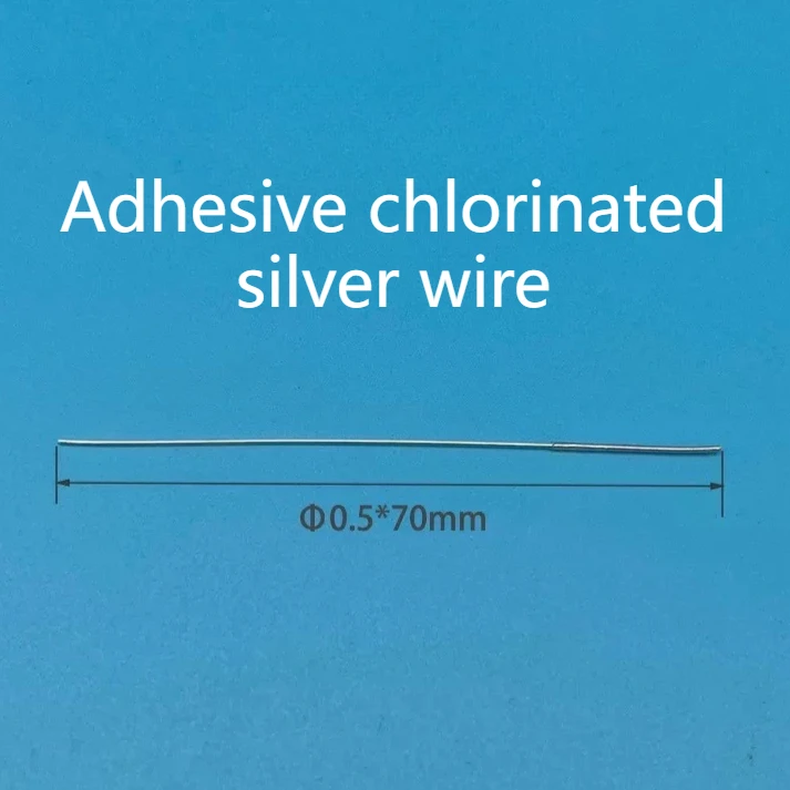 سلك فضي نقي مطلي بالكلوريد سلك فضي 0.6*80 مللي متر سلك فضي كلورايد مطلي بالكهرباء