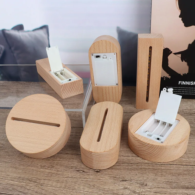 Wireless Touch Night Light Base Battery Powered Creative Light Acrylic Luminous Base