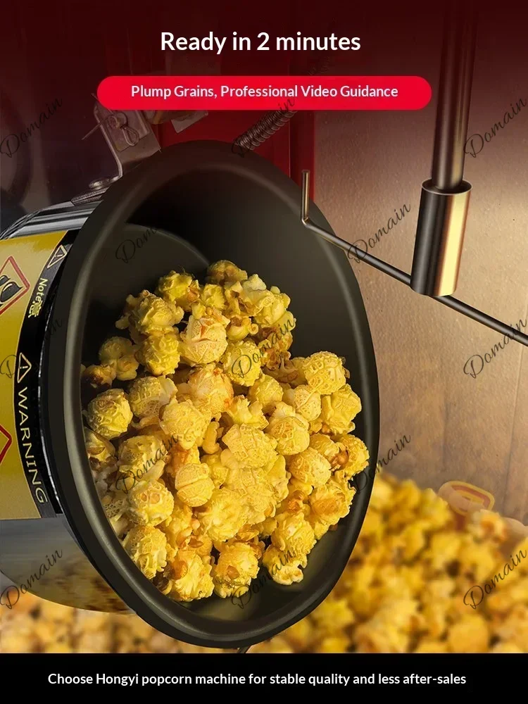 LZ Double Pot Popcorn Maker Commercial Large Capacity 2 Min Fast Pop Non Stick Teflon Coated Magnetic Door Heat Resistant Easy C