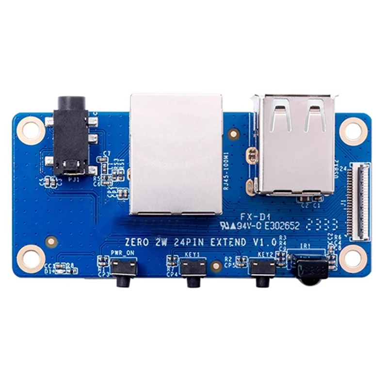 For Orange Pi Zero 2 W Expansion Board Interface Board 100M Network Port+USB 2.0+Analog Audio And Video Interface