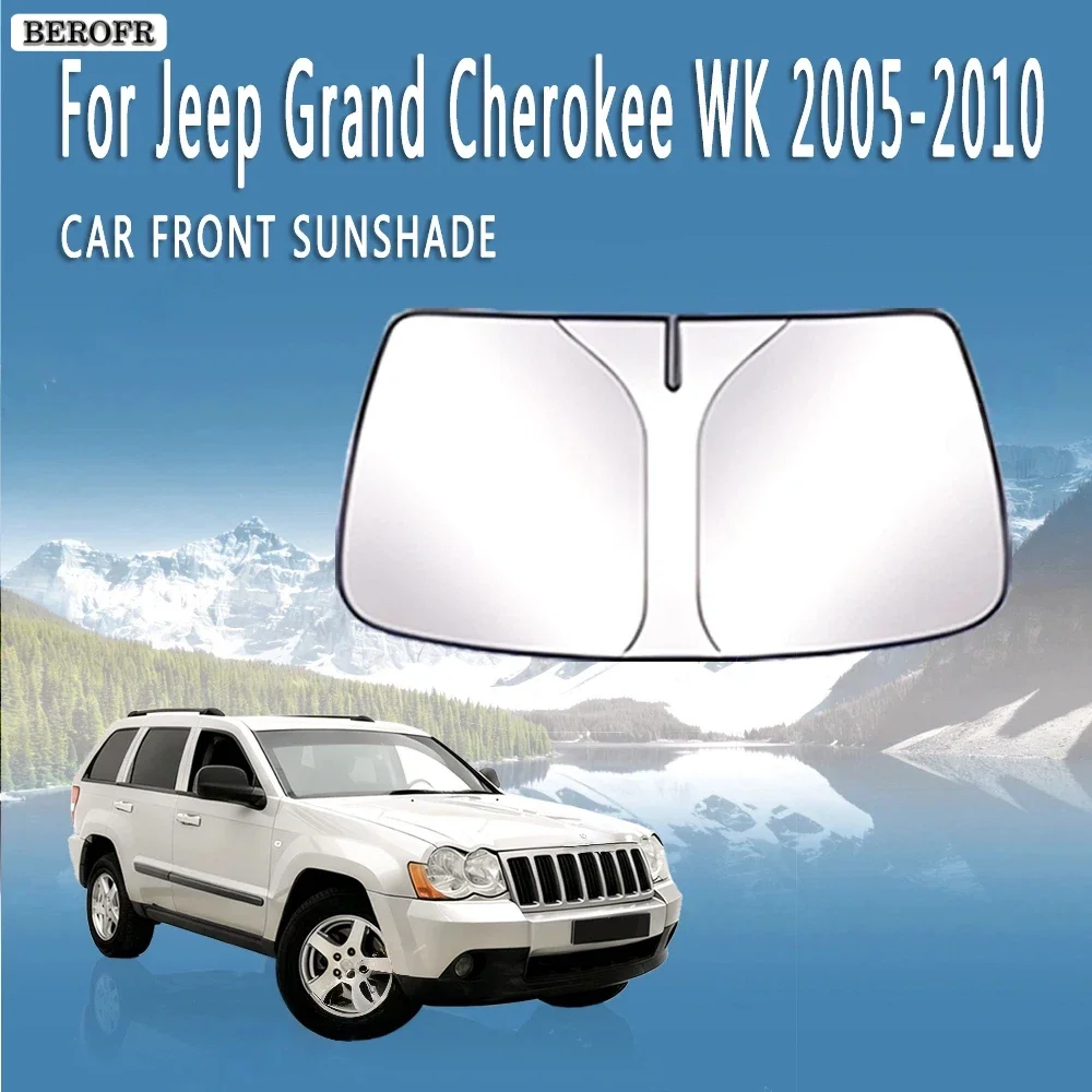 

Car Front Windshield Sunshade Heat Insulation Sun Visor Summer Cooling Auto Accessories For Jeep Grand Cherokee WK 2005~2010