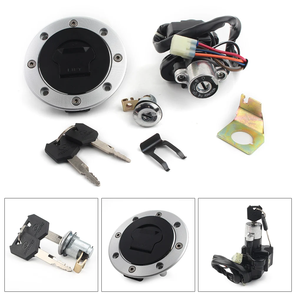 Motorcycle Ignition Switch Assembly Fuel Gas Cap Seat Lock Key For Suzuki TL1000 R GS500 SV650 GSF1200 RGV250