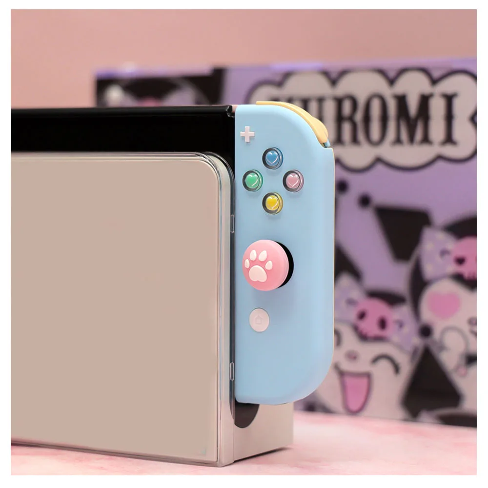 Przezroczyste kryształowe kolorowy przycisk ABXY wskazówki klawisze dla kontrolera Switch NS Nintendo Joy-con kontroler lewego prawego — zdjęcie 7