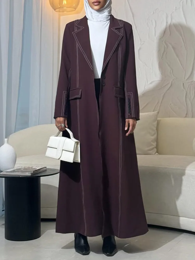 

BJTZ High End Long Windbreaker 2025 Spring Style Temperament Casual Open Line Design Fashionable Versatile Coat Women's Trend
