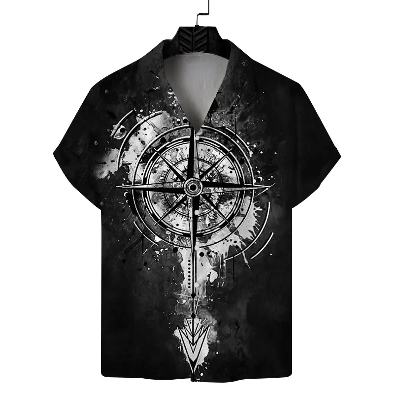 

New Vintage Cuban Collar Summer Men's Short Sleeve Printed Shirt Hawaiishirtt shirt for ment shirtprinted t-shirtprinted t-