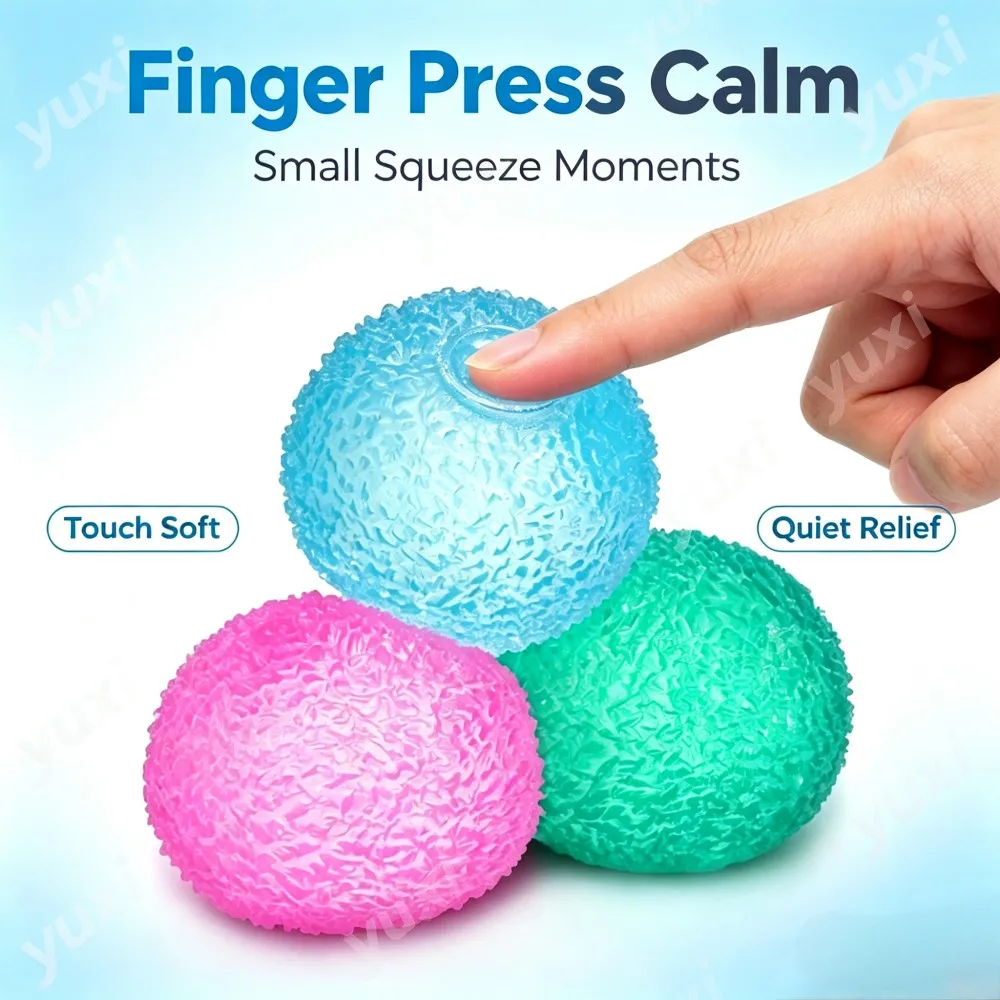 Ice Hockey Texture Squeezing Ball Portable Pressure Slow Rebound Soothing Anxiety Hand Exercise Stress Relieving Toy Gift