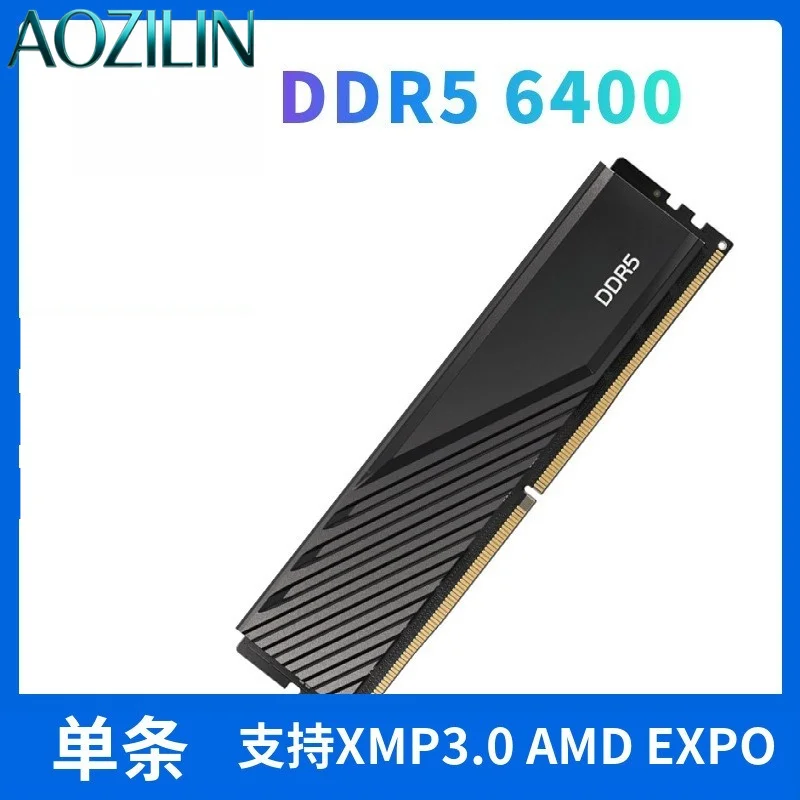 DDR5 Gaming Heatsink Desktop Memory RAM, 16GB 32GB 6000 6400MHz High‑Speed DIMM Module for PC Computer Hardware Accessory