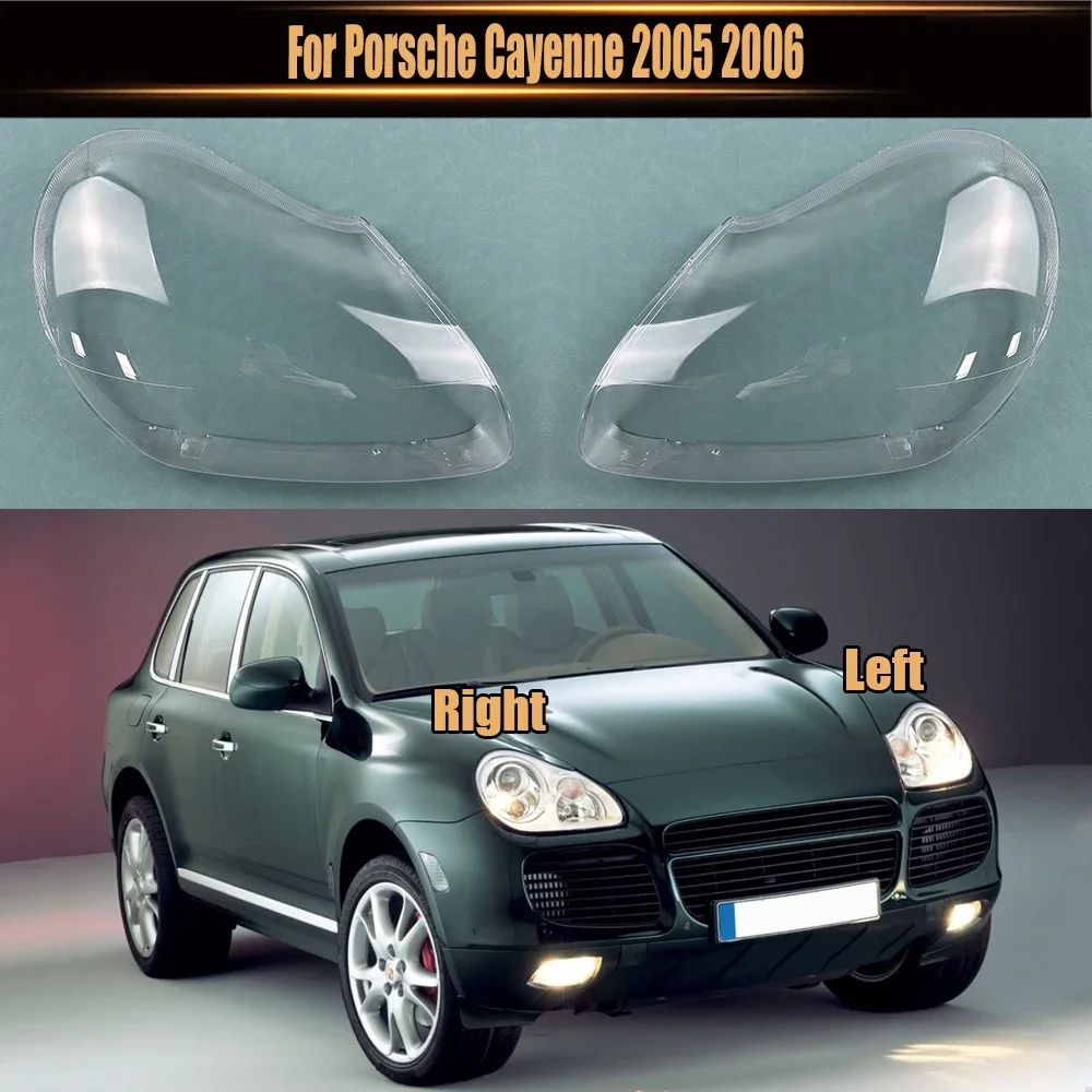 

For Porsche Cayenne 2005 2006 Headlamp Cover Transparent Lamp Headlight Shell Lens Plexiglass Replace Original Lampshade