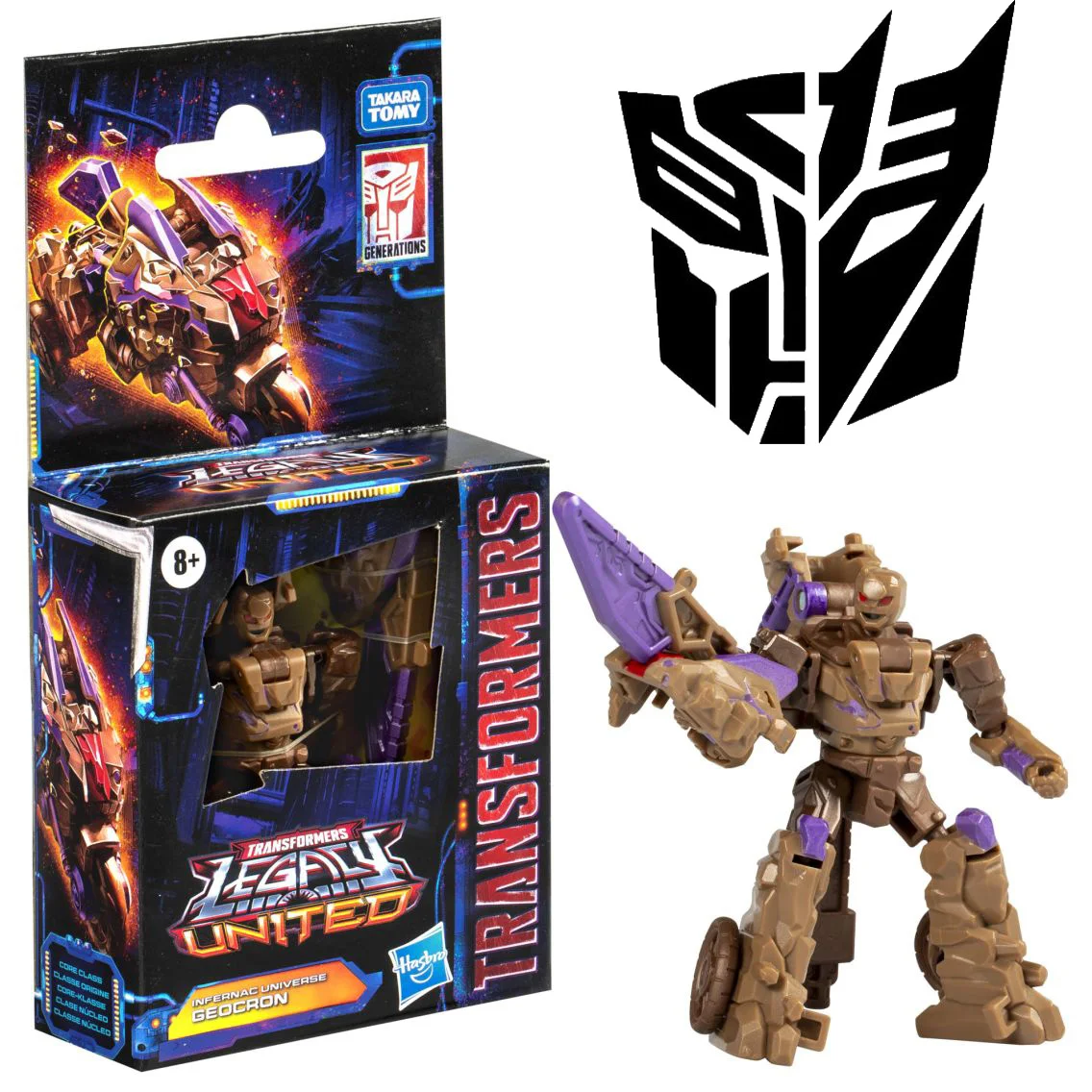 Hasbro Transformers Legacy: United Core Class Infernac Universe Geocron Action Figures Anime Gift Birthday Present