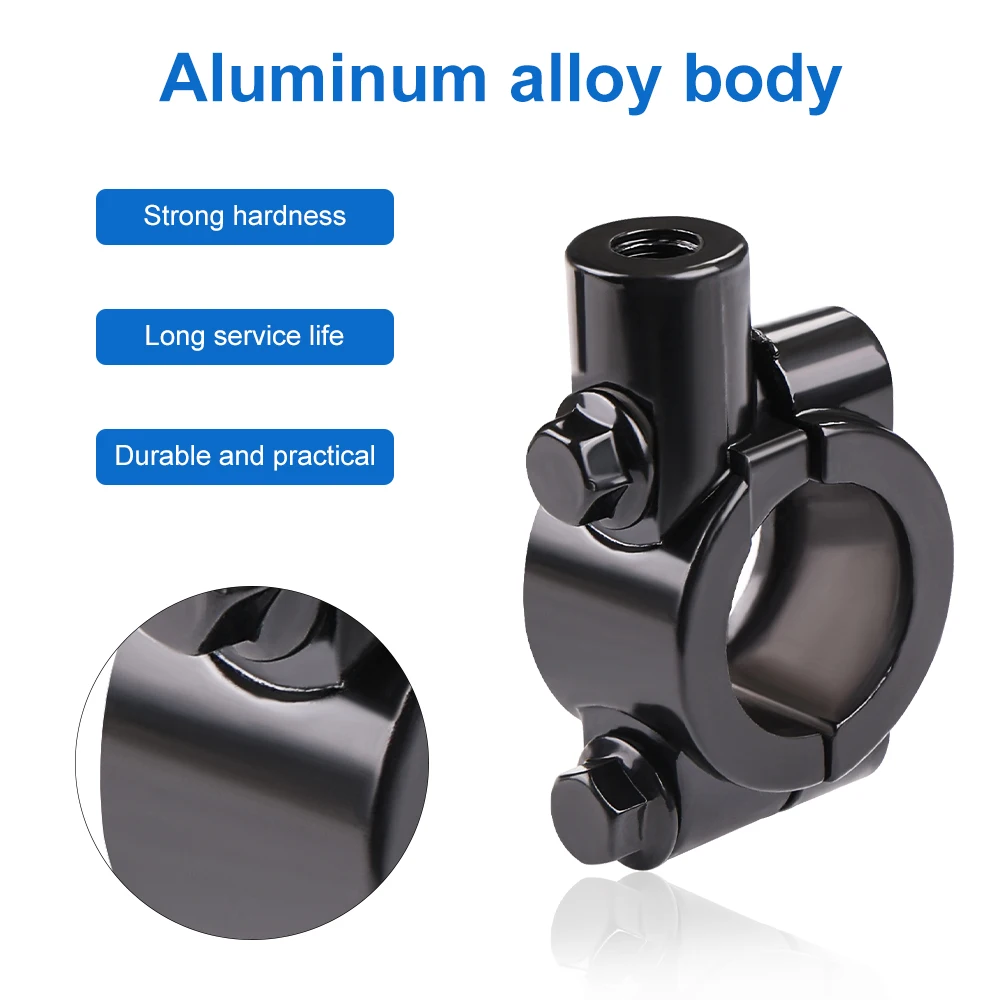 Motorcycle Rearview Mirror Mounting Bracket Base Adapter 8mm 10mm Motorcycle Accessories Rearview Mirror Bracket Retainer Black