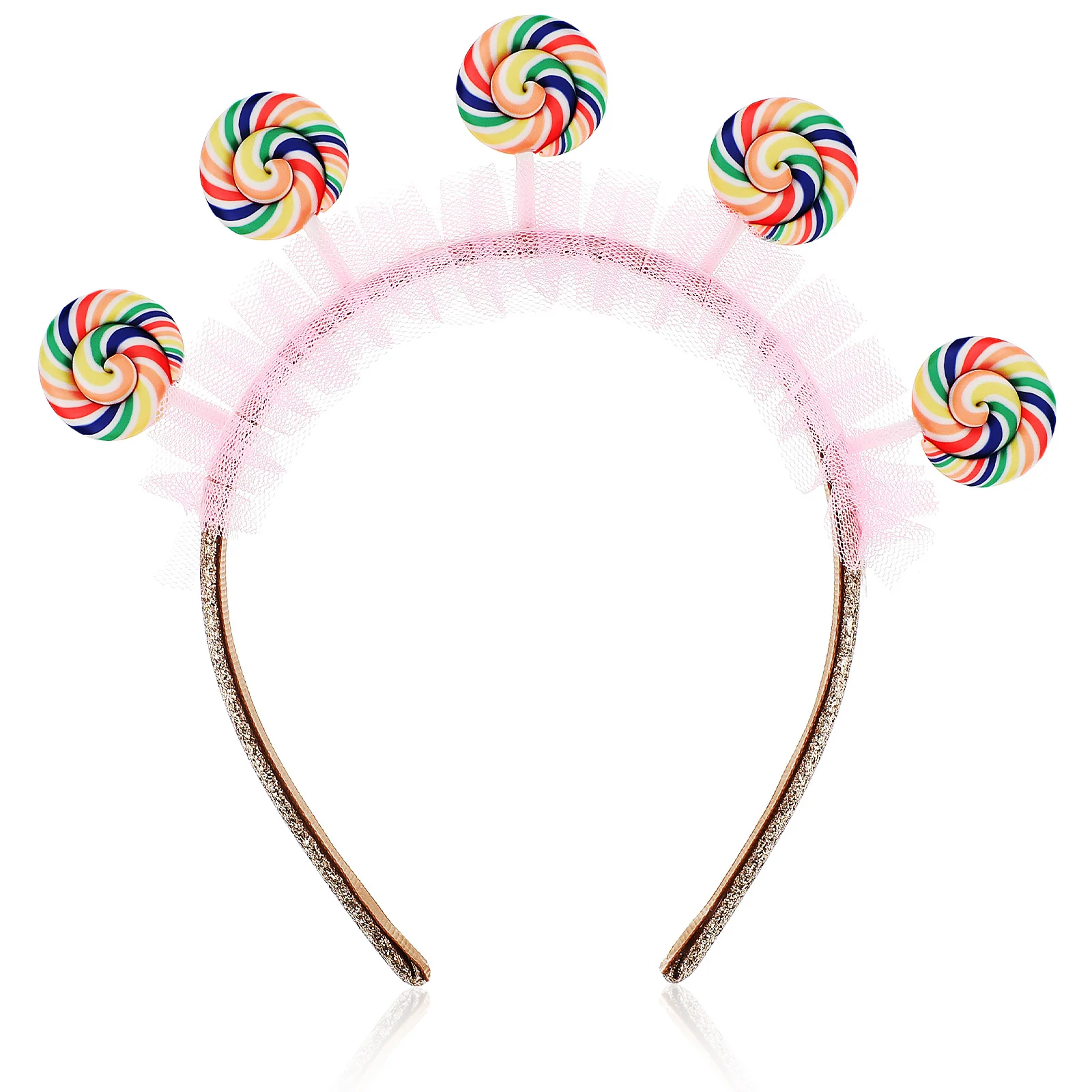 

Детская повязка на голову в виде леденцов, один размер, подходит для большинства красочных пластиковых праздничных повязок на голову для детей, аксессуар для фотосессии на фестивале