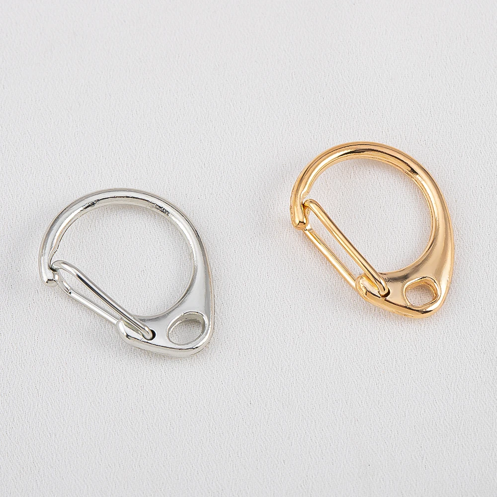 10pcs D Snap Hook Lobster Clasp Keychain Rings