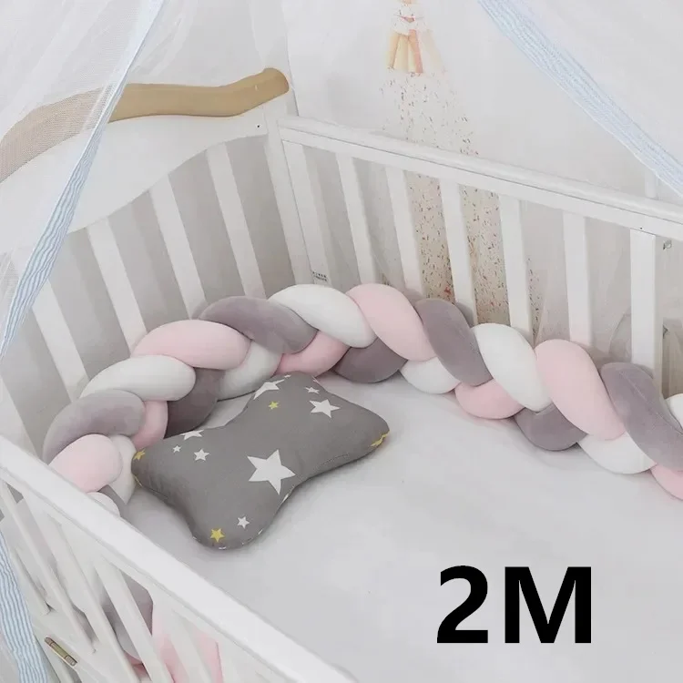 Babybedje Protector Bed Gevlochten Knoop Kussen voor Baby Kids 3 Aanden Peuter Babybed Bumpers In De Wieg Pasgeboren 1 M/2 M/3 M/4 M