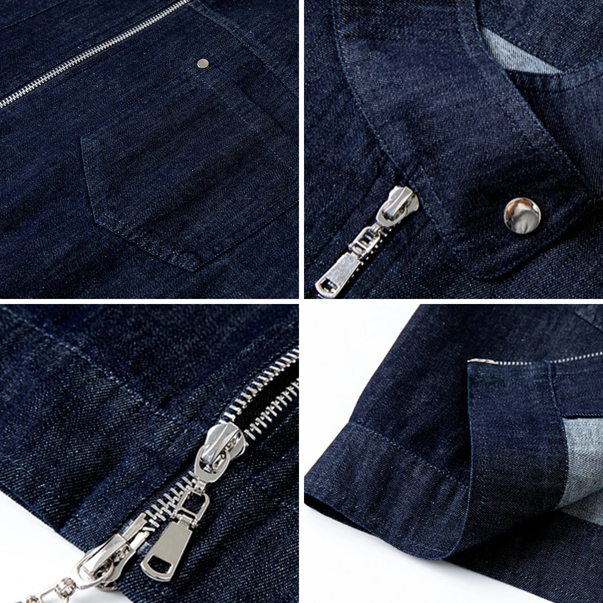 VIMLY Blue Denim Jackets Women Stand-up Collar Short Jeans Jacket Ladies 2025 Spring Autumn Zipper Loose Outerwear Woman A0616