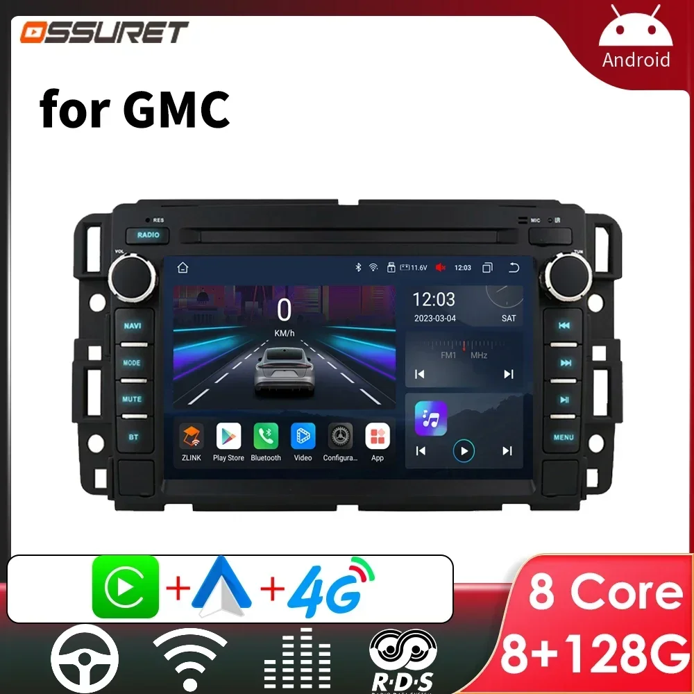 2Din Android Car Multimedia Player Radio for GMC Chevrolet Silverado Traverse Chevy Yukon Suburban Sierra Acadia Automotivo GPS