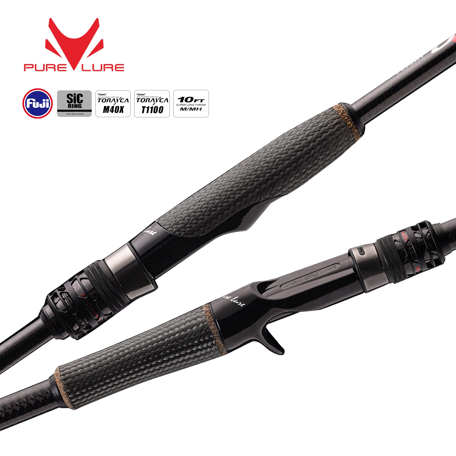 

PURELURE DANCE 10FT Spinning Rod For Bass High Carbon Long Throwing Fishing Rod In FUJI Accessories, Plus Spinning Reel