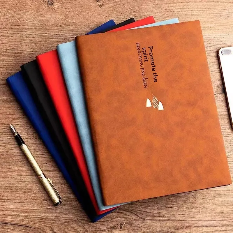 

Блокнот для деловых встреч и конференций формата А4 с утолщенными страницами, кожаной обложкой большого размера, с возможностью нанесения логотипа.