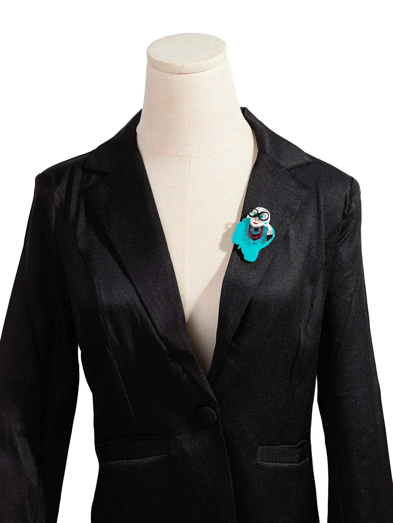 جديد الكرتون مجردة نظارات الجدة الاكريليك دبابيس للنساء 2-ألوان راتينج لطيف الجدة الشكل شارة دبابيس هدية مجوهرات عادية #6