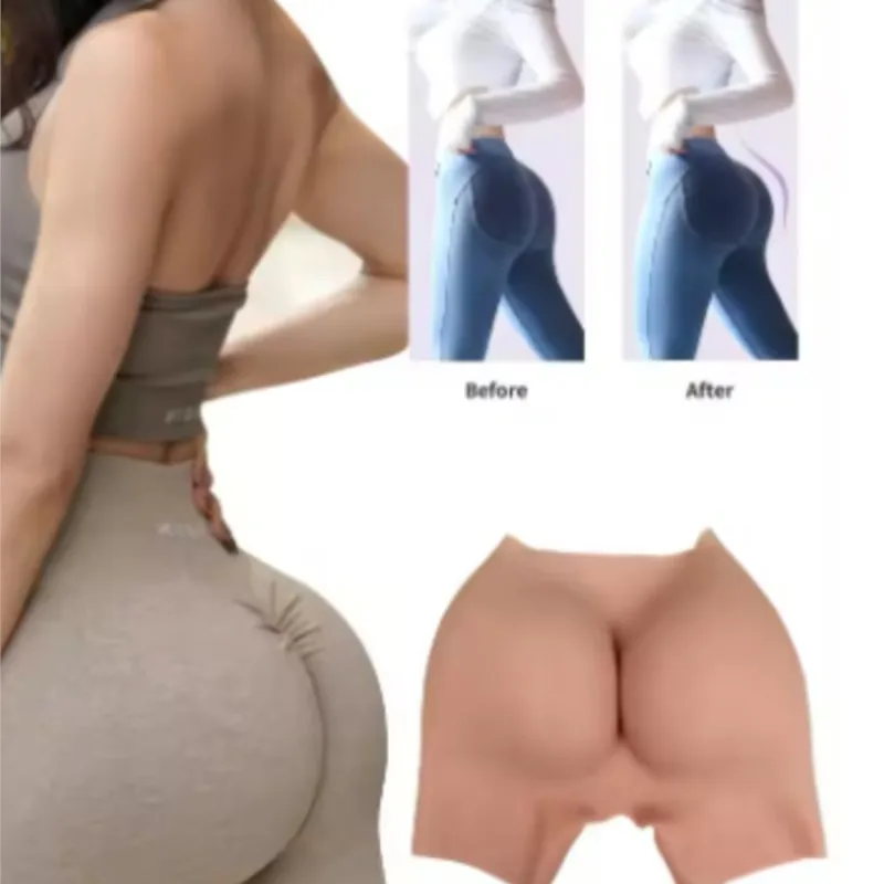 Buttocks Enhancement Silicone Hip Pants for Women Open Shift Pants Full Buttocks CosplaySilicone Sexy