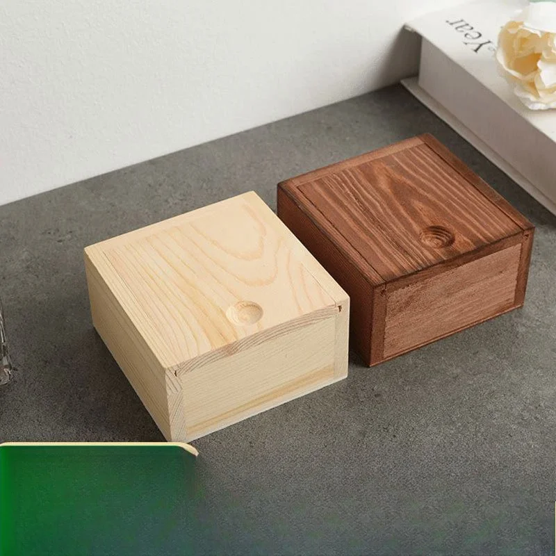 1PC Handgemachte Seife Holz Box Kiefer Schiebe Deckel Box Kleine Holz Box Auftrag Holz Geschenk Box Kopfhörer Seife Kiefer box