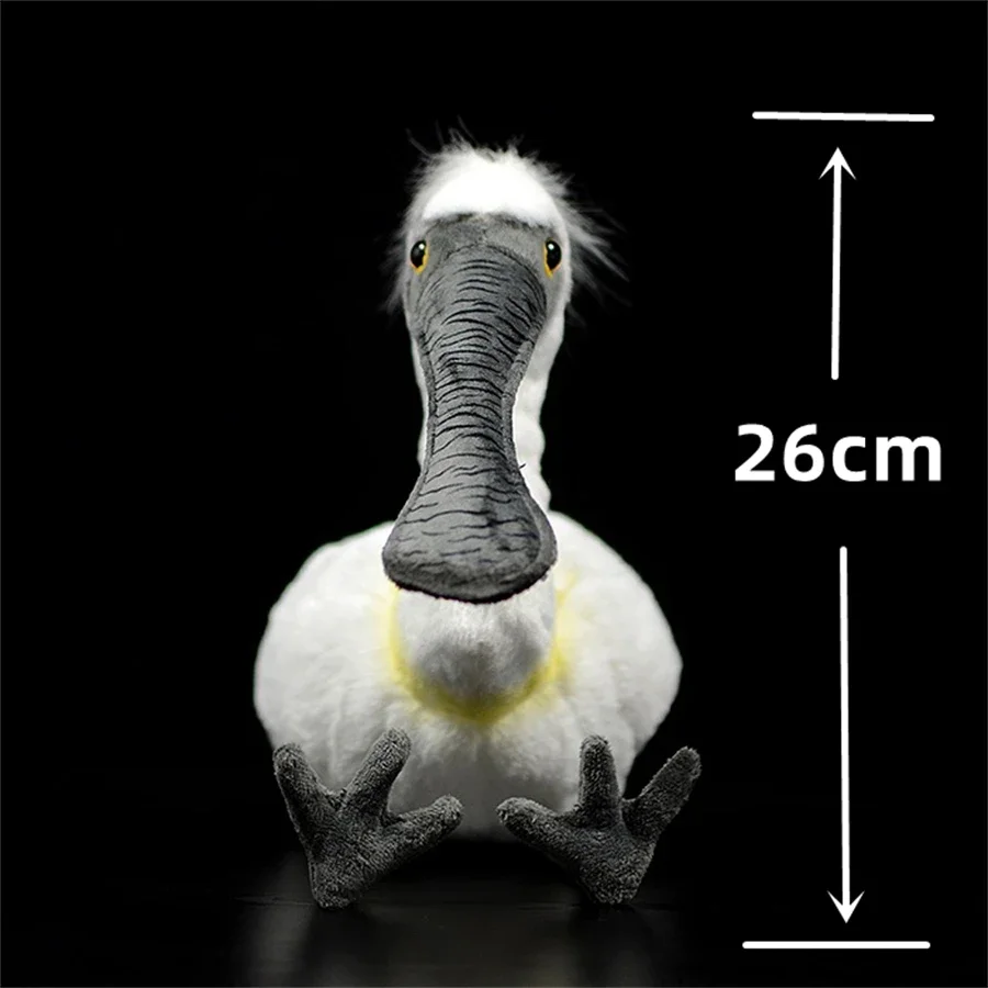 Black-faced Spoonbill High Fidelity  Birds Plushie Egret Plush Toys Lifelike Animals Simulation Gifts