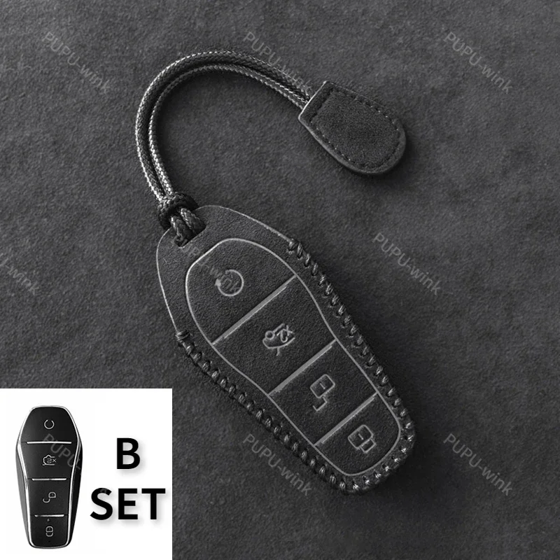 BYD Suede Leather Car Key Case Cover Full for BYD Atto 3 Yuan Plus Dolphin Seal Song Plus Han Don Seagull Key Shell Protection