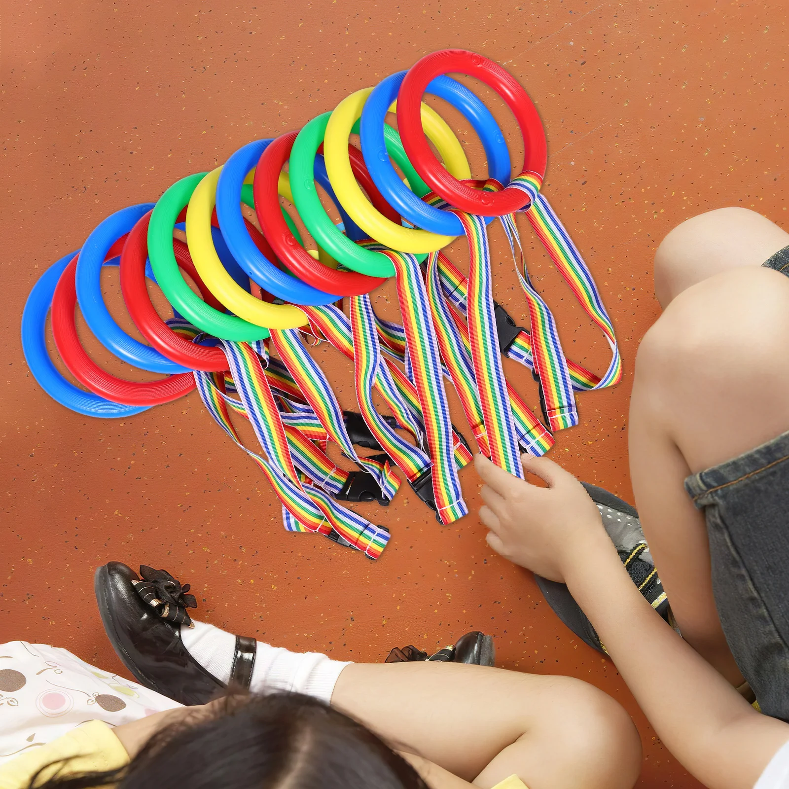 

12Pcs Kids Anti Lost Rope Colorful Loops Safety Leash for Toddlers Outdoor Group Walks Preschool Daycare