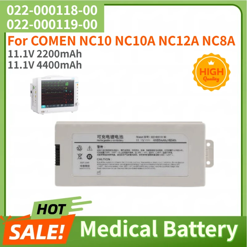 

022-000118-00 022-000119-00 High Quality Medical Battery 2200mAh 4400mAh for COMEN NC10 NC10A NC12A NC8A Brand New