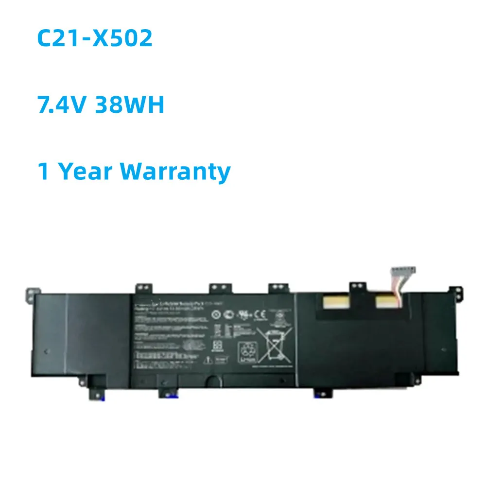 

C21-X502 Laptop Battery For ASUS X502 X502C Pu500c Pu500ca V500c S500ca 0b200-00320300m C21-X502 7.4V 38WH