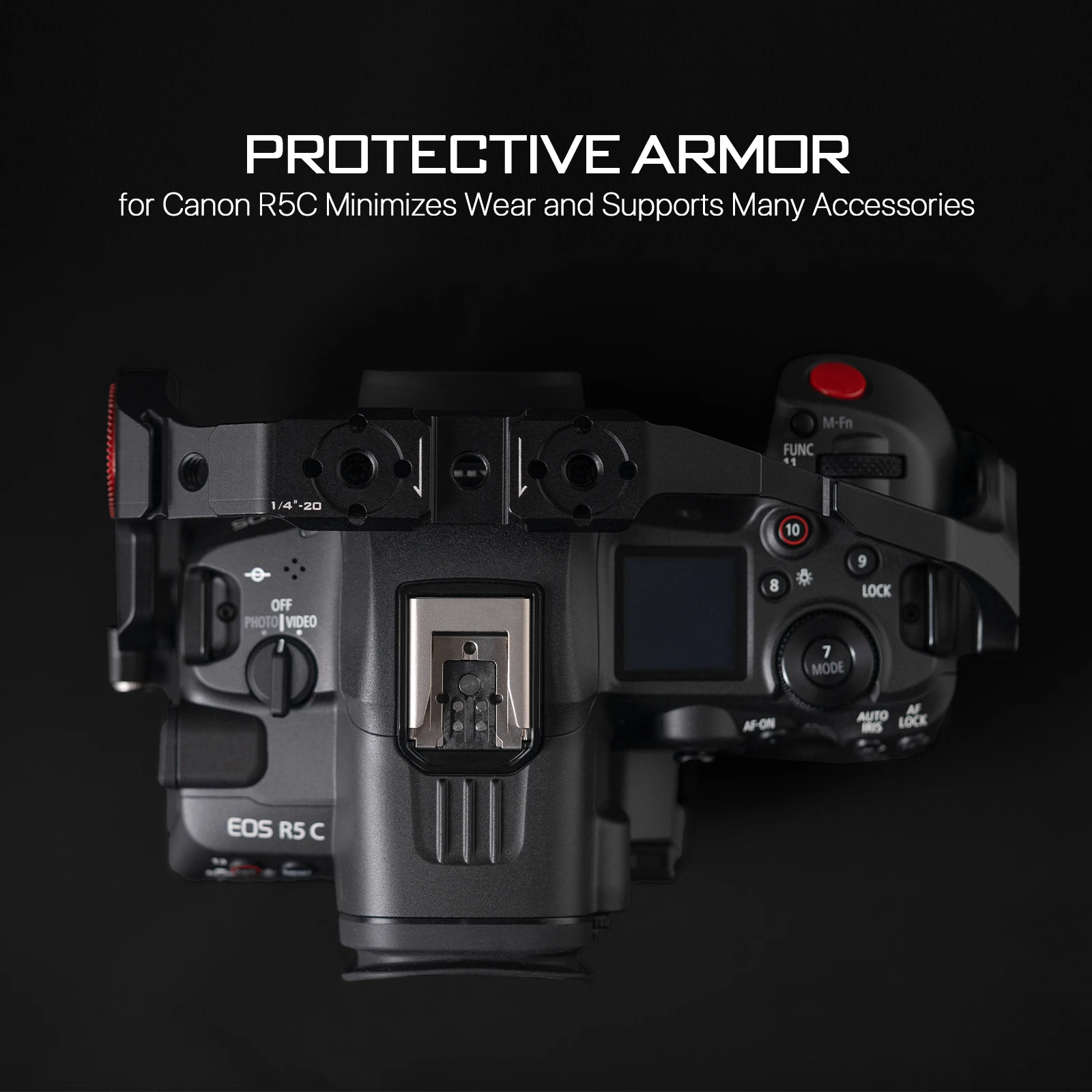 TILTA Canon R5c TA-T32-FCC-B Full Khung Máy Ảnh Dành Cho Canon EOS R5 C Thông Minh V Gắn Pin Đế Tấm (ARCA)