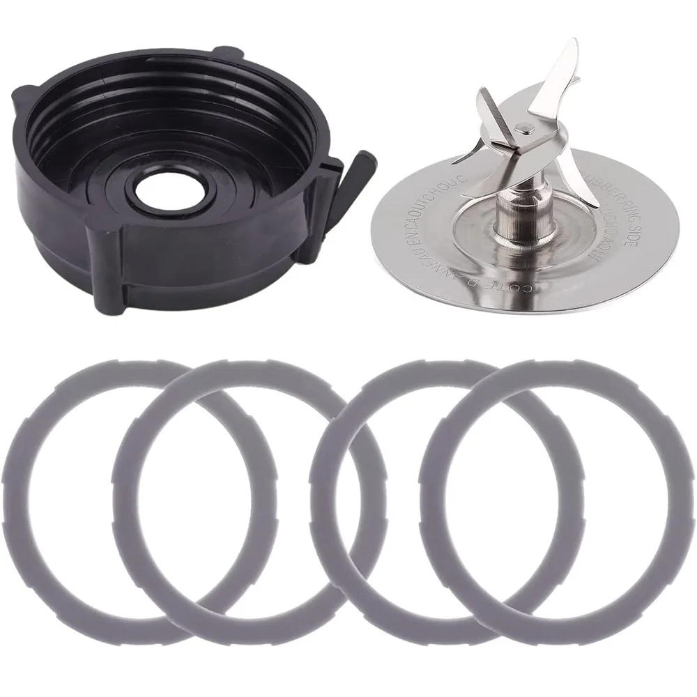Cuchilla cortadora de licuadora, Base de tarro, tapa inferior, juntas de goma de silicona, piezas de repuesto para licuadora Oster Pro de 1200W