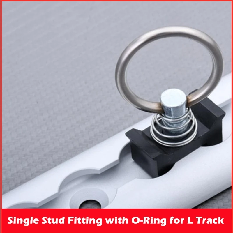 

5 pcs AluminAluminum Track Single Stud Fitting with O-Ring Keeper Tie Down 4,000lb Capacity Mounting Hardware Stud Tie Down